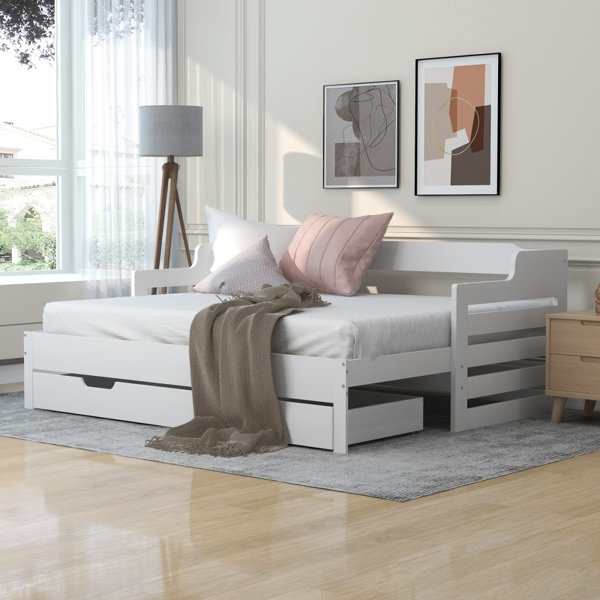 Brayden Studio Delby Single Solid Wood Daybed with Trundle Reviews Wayfair